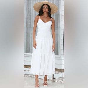 White maxi dress
